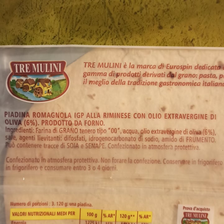 photo of Tre Mulini Piadina romagnola alla riminese shared by @rominamia on  16 Mar 2023 - review