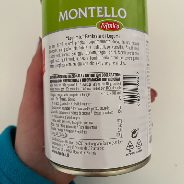 photo of Montello D'Amico Legumix shared by @angievegetableslover on  05 May 2023 - review