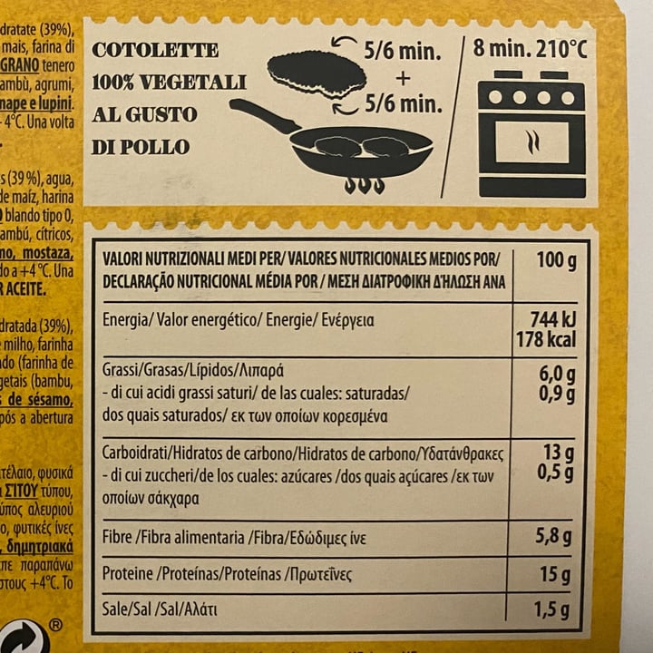 photo of Unconventional Cotolette Vegetali 0% Pollo 100% Gusto shared by @gretaped on  13 Feb 2023 - review