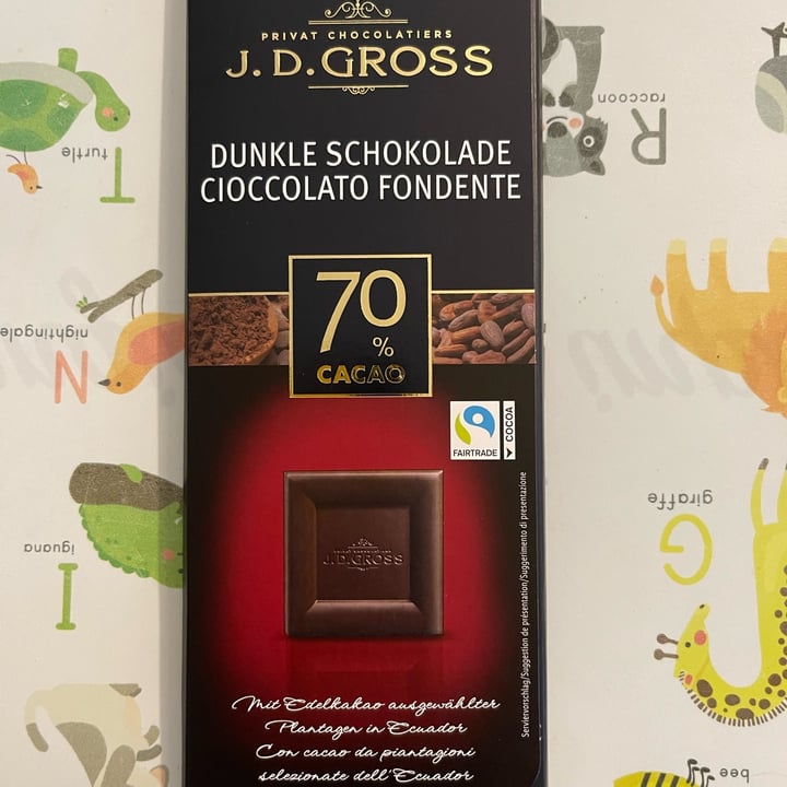 photo of J. D. Gross Cioccolato Fondente 70% shared by @mermaid-inside on  22 Jan 2023 - review