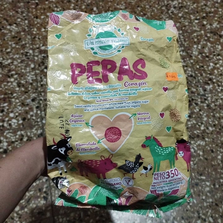 photo of Un Rincón Vegano Pepas de Corazon Galletitas Dulces con Sabor a Vainilla con Harina Integral, Azucar Organica y Mermelada de Membrillo shared by @jezabel88 on  02 Feb 2023 - review