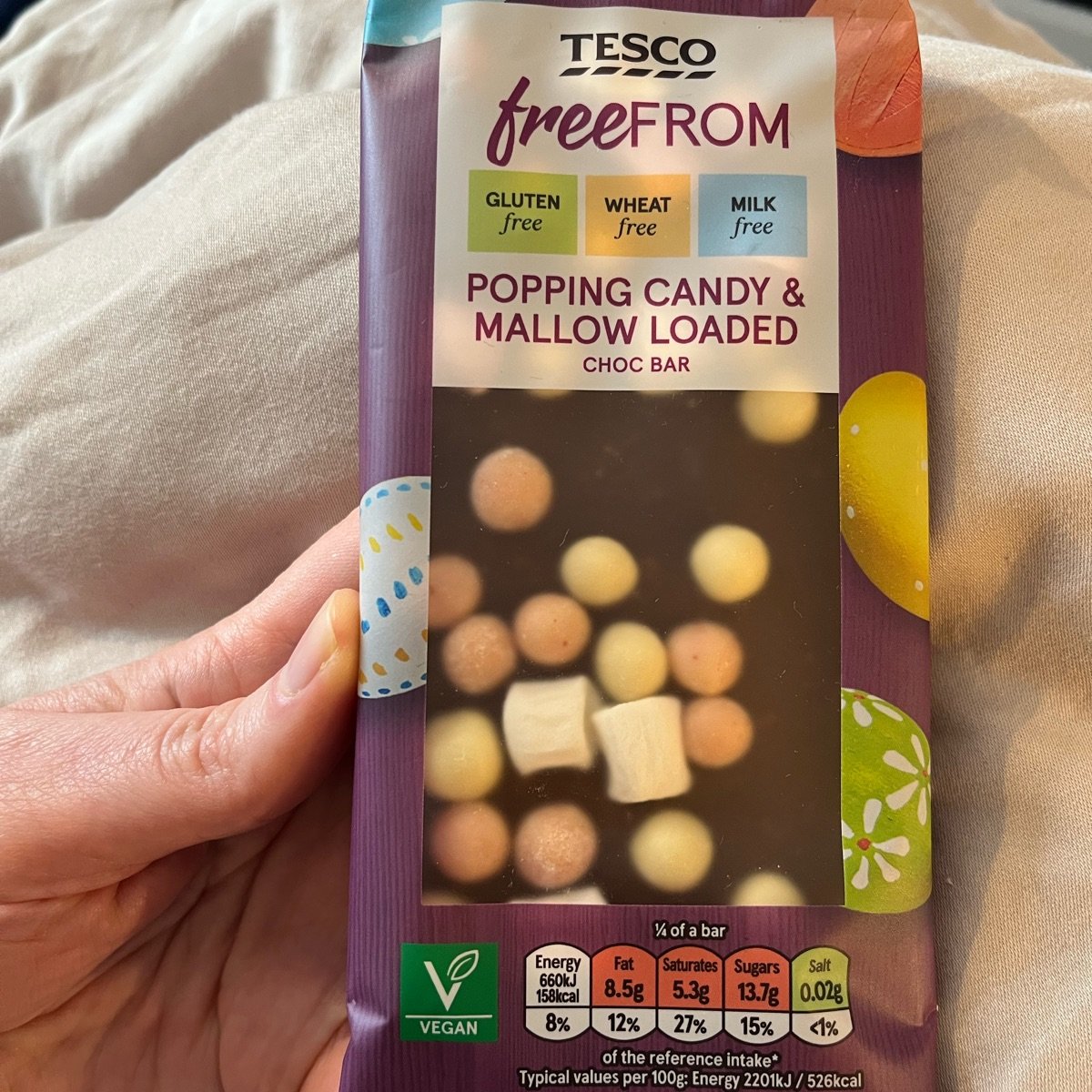 Tesco Free From Popping Candy & Mallow Loaded Choc Bar Review | abillion