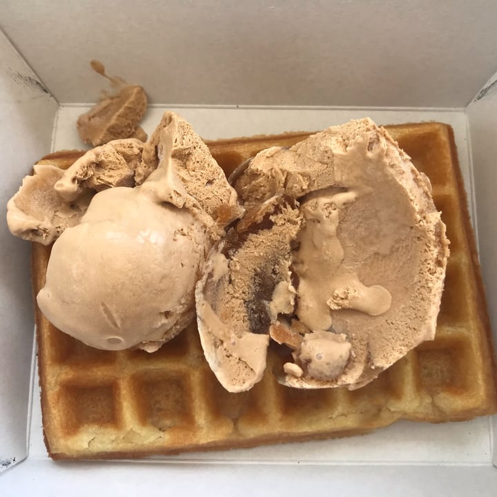 photo of Milk on the Beach vegan waffles shared by @harmlessimpact on  20 Feb 2023 - review