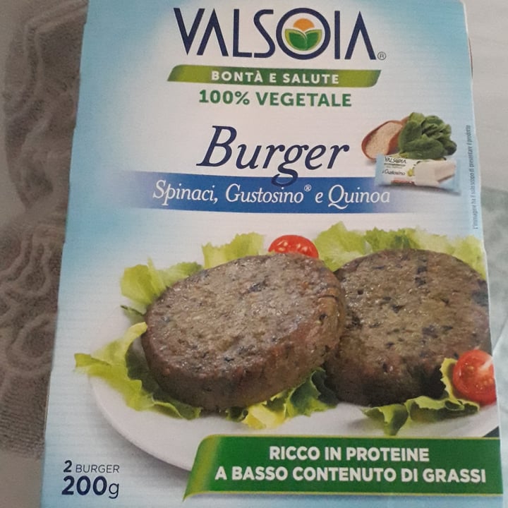 photo of Valsoia Burger spinaci, gustosino e quinoa shared by @ericaeroica on  07 Aug 2023 - review