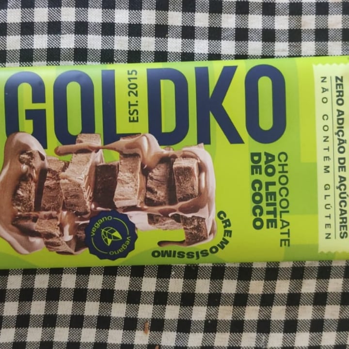 photo of GoldKO Barra de chocolate ao leite de coco zero adição de açúcares shared by @lucorrea on  21 Jan 2023 - review