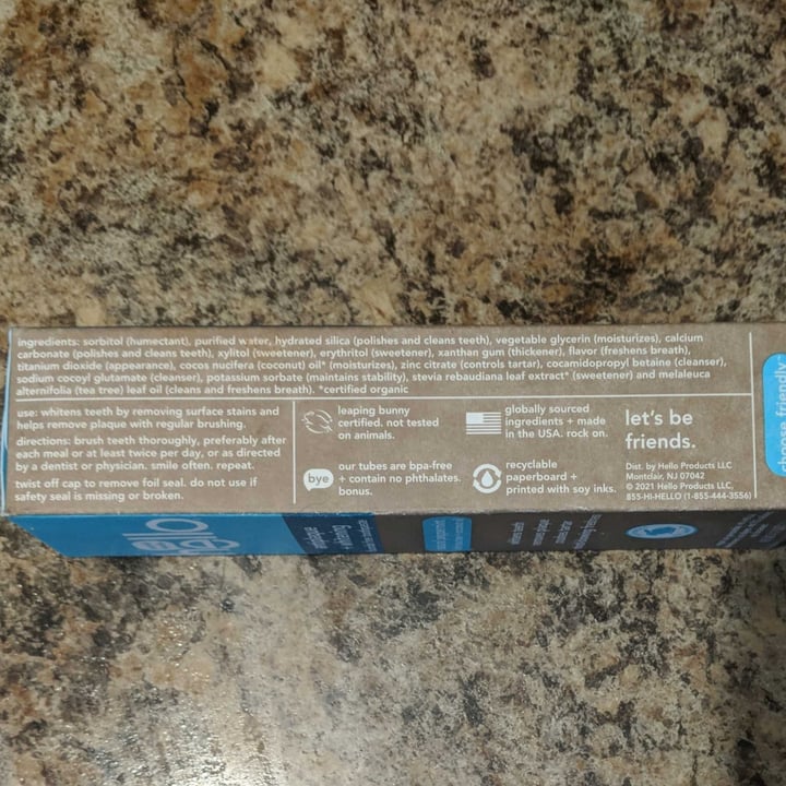 photo of Hello hello Antiplaque And Whitening Toothpaste shared by @oolaf-13 on  29 Jan 2023 - review