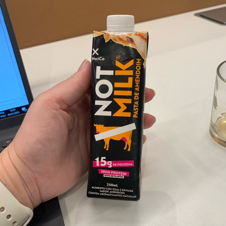photo of NotCo Not Milk High Protein - Pasta De Amendoim shared by @giselevescio on  10 Jan 2023 - review