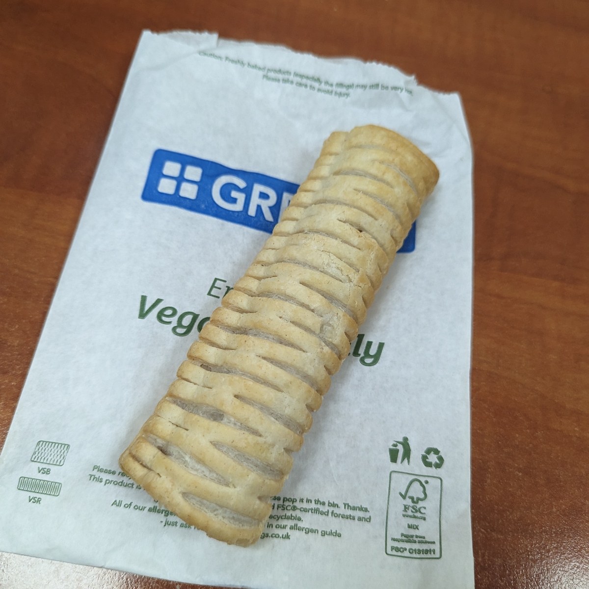 Vegan Sausage Roll at Greggs - Review by @ryster | abillion
