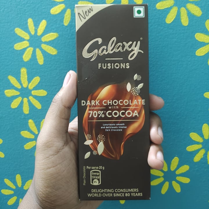 photo of Galaxy Fusions Dark Chocolate With 70% Cocoa shared by @keerthan20 on  23 Jan 2023 - review