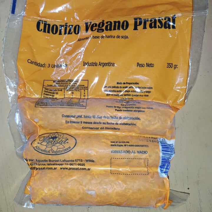 photo of Prasat Chorizo vegano shared by @kaaar on  29 Mar 2023 - review