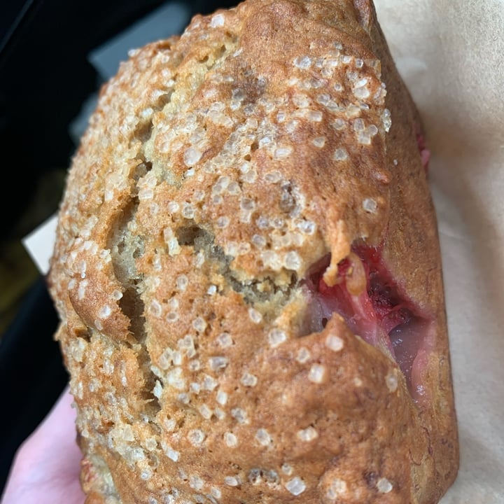 photo of The Coffee Factory Vegan Strawberry Banana Bread shared by @thatveganj on  06 Jan 2023 - review