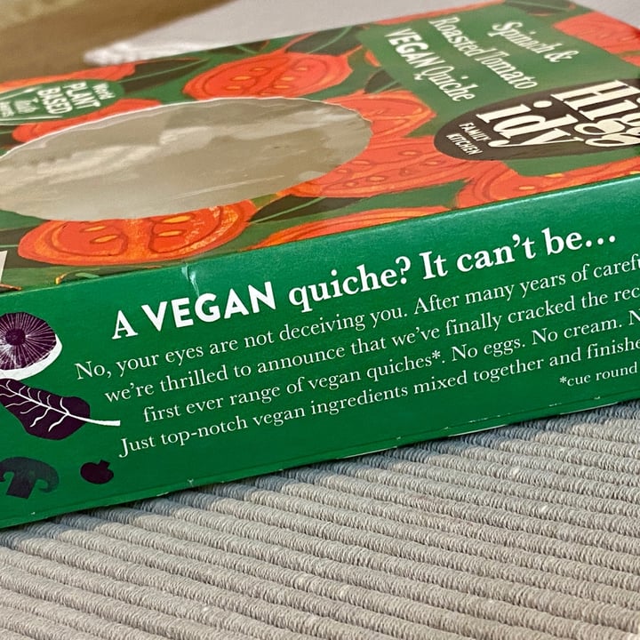 photo of Higgidy Spinach And Roasted Tomato Vegan Quiche shared by @dmj on  13 Feb 2023 - review