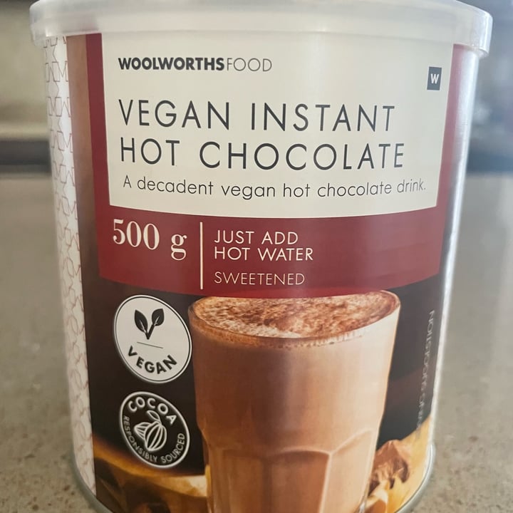 photo of Woolworths Food Vegan Instant Hot Chocolate Can shared by @nadsb on  10 Mar 2023 - review