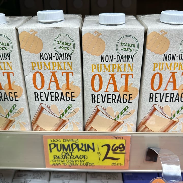 Trader Joe's Pumpkin oat beverage Review abillion