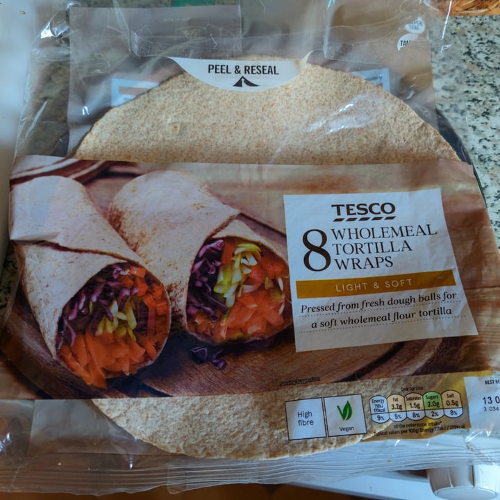 photo of Tesco Wholemeal Tortilla Wraps shared by @pastasource on  15 Feb 2023 - review