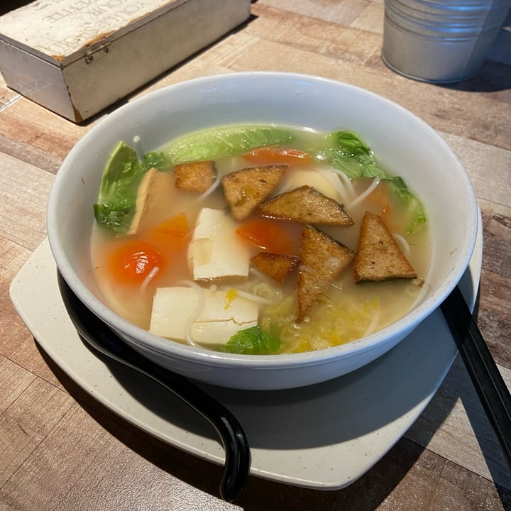 photo of Vegan Delights Cafe Salted Vege Fish Slice Vermiceli Soup shared by @dafnelately on  02 May 2023 - review