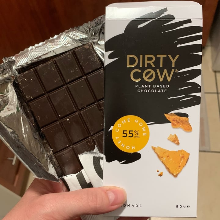 photo of Dirty Cow Honey Come Home Chocolate Bar shared by @nowmakeitvegan on  27 Feb 2023 - review