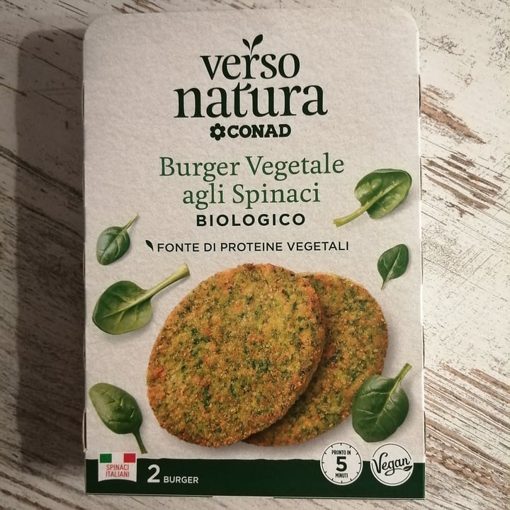 photo of Verso Natura Conad Veg Burger Vegetali agli Spinaci shared by @queenofdarkness on  09 Jun 2023 - review