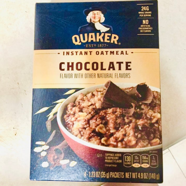 photo of Quaker Instant Oatmeal Chocolate shared by @emmc1 on  18 Mar 2023 - review