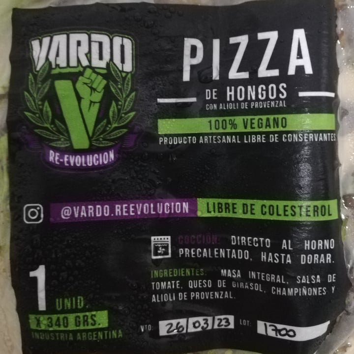 photo of Vardo Pizza De Hongos shared by @agostinamarconi on  01 May 2023 - review