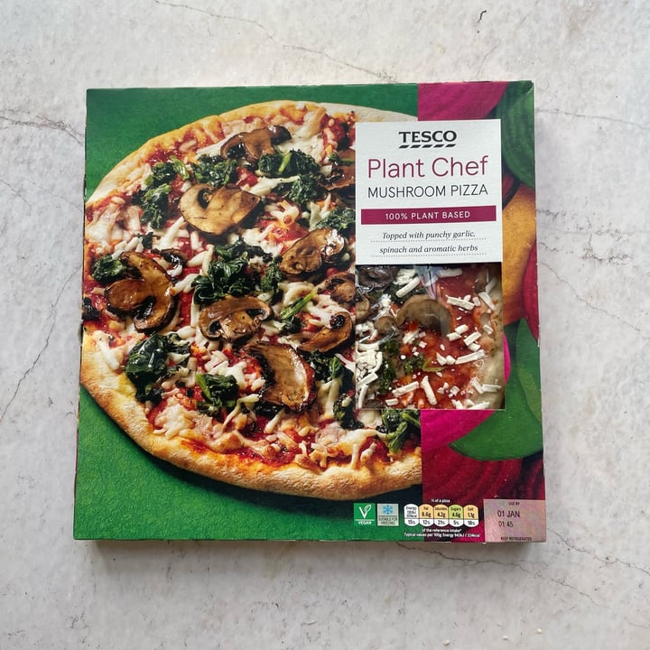 photo of Tesco Plant Chef Plant Chef Mushroom Pizza shared by @earthlinged on  10 Jan 2023 - review