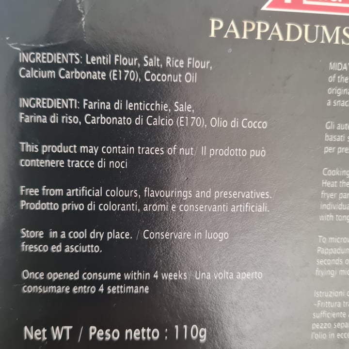 photo of Mida’s Pappadums plain shared by @susi-mgm on  18 Jul 2023 - review
