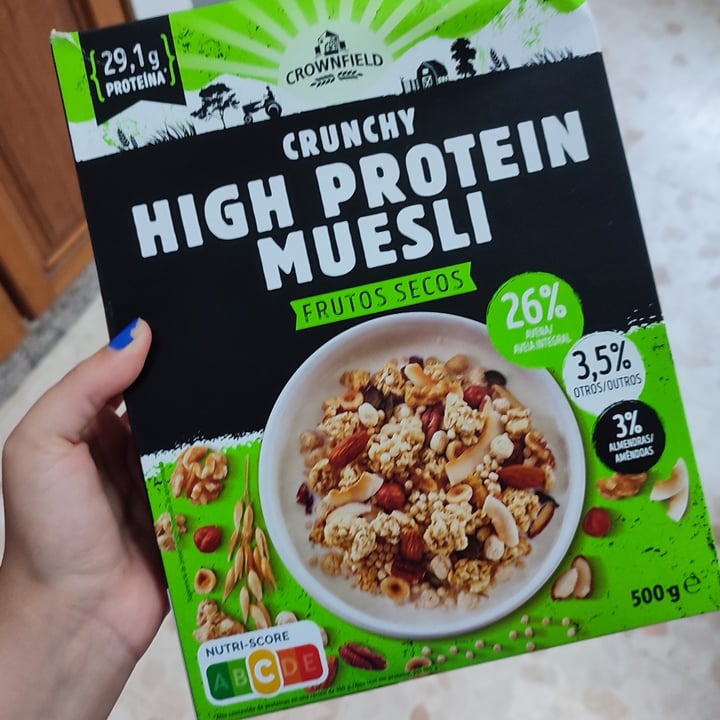 photo of Crownfield Crunchy High Protein Muesli Frutos Secos shared by @theandalusianqueer on  29 Apr 2023 - review