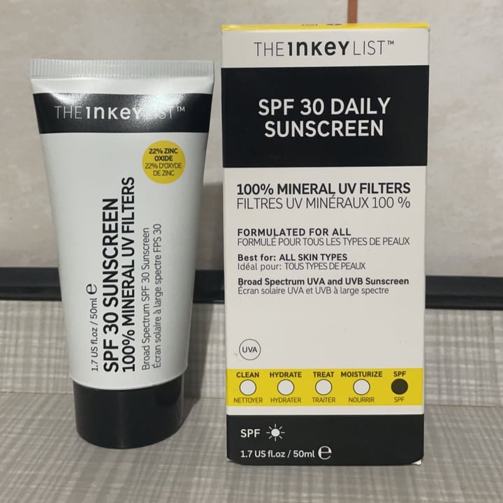 photo of The Inkey List SPF 30 Sunscreen shared by @vegan737363 on  13 Mar 2023 - review