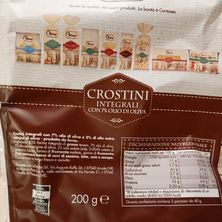 photo of Certossa Crostini integrali shared by @margoce on  05 Feb 2023 - review