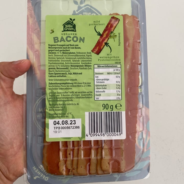 photo of Billie Green Veganer Bacon shared by @sfiziboom on  29 Jul 2023 - review