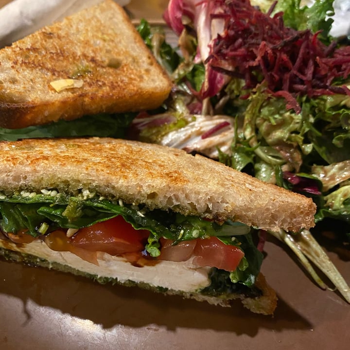 photo of Cafe Gratitude amore caprese sandwich shared by @krissyblackband on  28 Mar 2023 - review