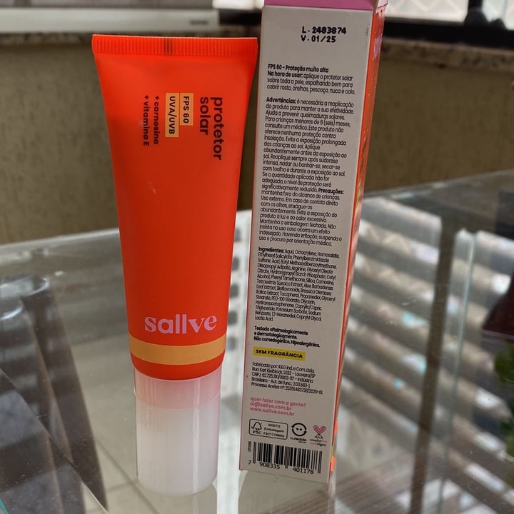 photo of Sallve Protetor Solar Facial shared by @carolbr on  10 Jan 2023 - review
