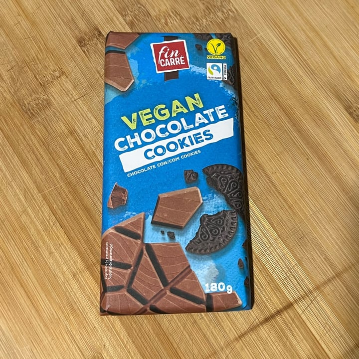 photo of Fin Carré Chocolate  vegano con cookies shared by @demaaaaaa on  08 Feb 2023 - review