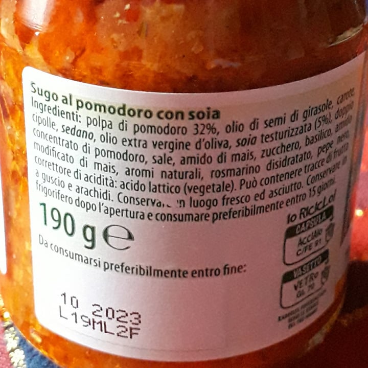 photo of Just Veg! (ALDI Italy) Ragù Con Soia shared by @moky on  30 Dec 2022 - review