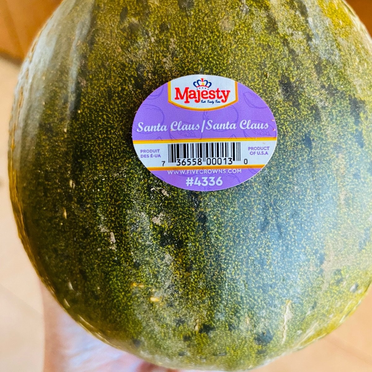 Majesty Santa Claus Melon from Five Crowns Marketing - Vegan Product ...