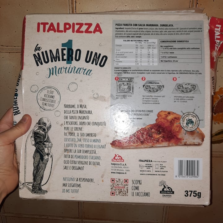 photo of Italpizza La Numero 1 Marinara shared by @parvatiplinky on  29 Jul 2023 - review