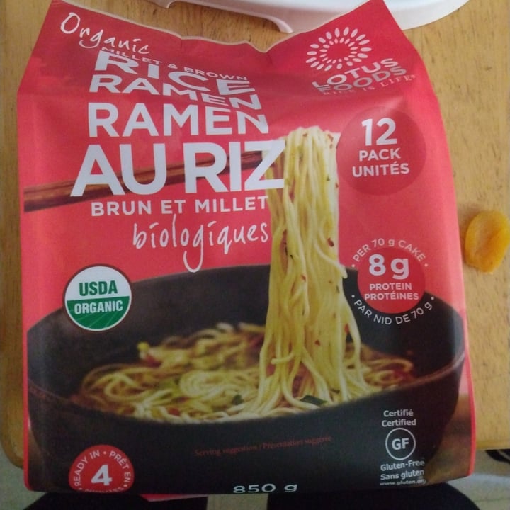 photo of Lotus Foods (Rice Is Life) Millet & Brown Rice Ramen Noodles shared by @alexvillies on  10 Apr 2023 - review