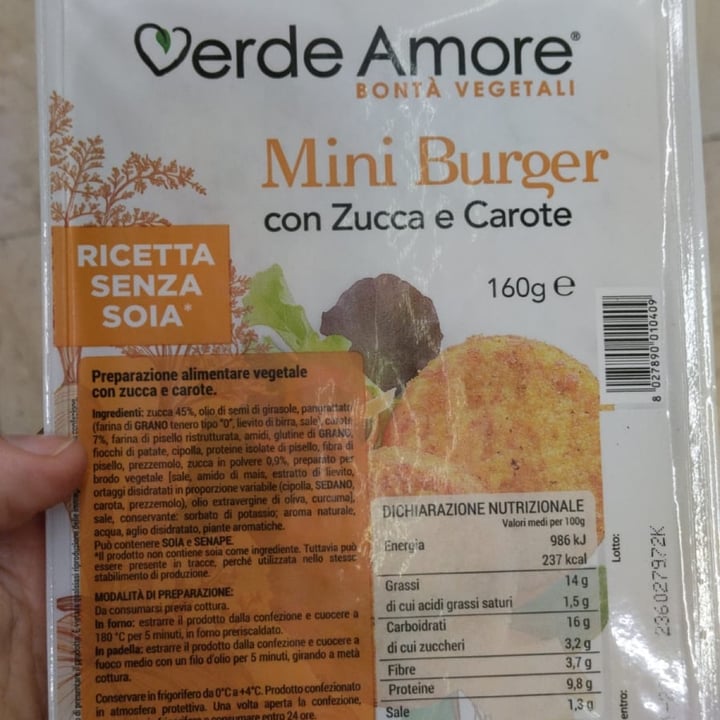 photo of Verde Amore Mini Burger con Zucca e Carote shared by @coloratantonella on  11 Apr 2023 - review