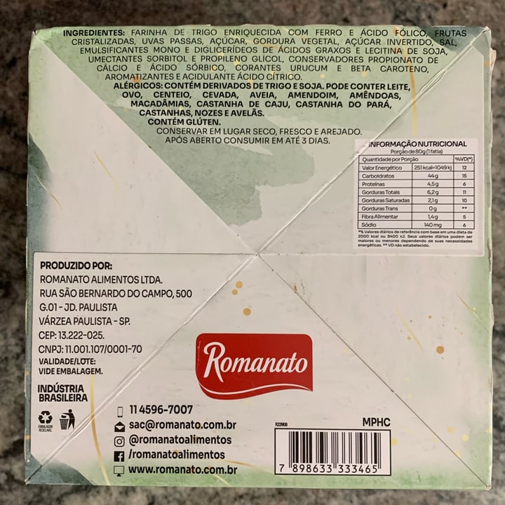 photo of Romanato Alimentos Ltda. Veganttone Frutas Cristalizadas shared by @vimauro on  11 Jan 2023 - review