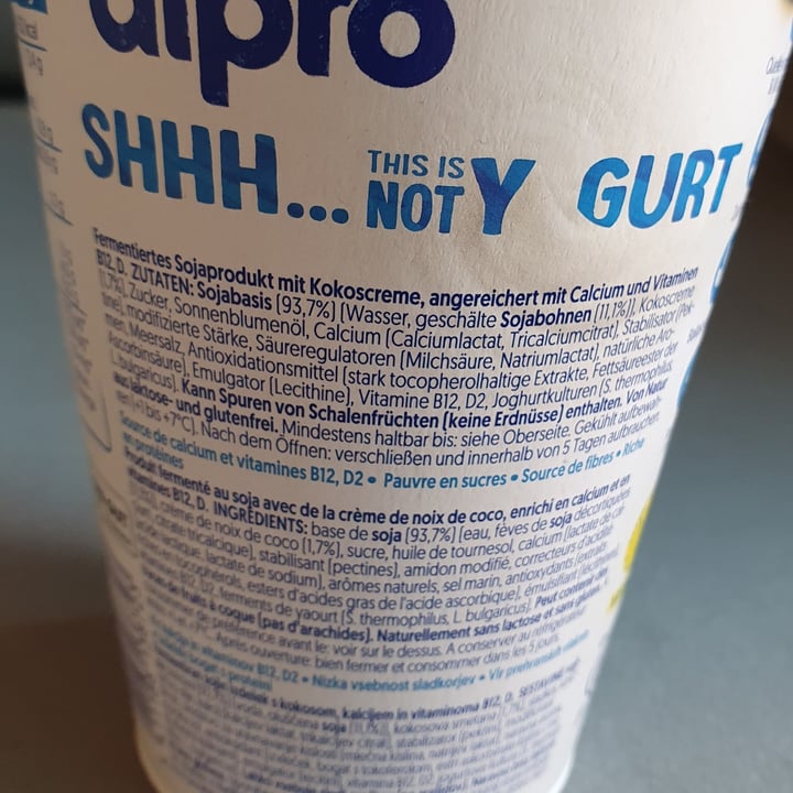 photo of Alpro shhh… this is not yogurt shared by @sunguria on  08 Jul 2023 - review