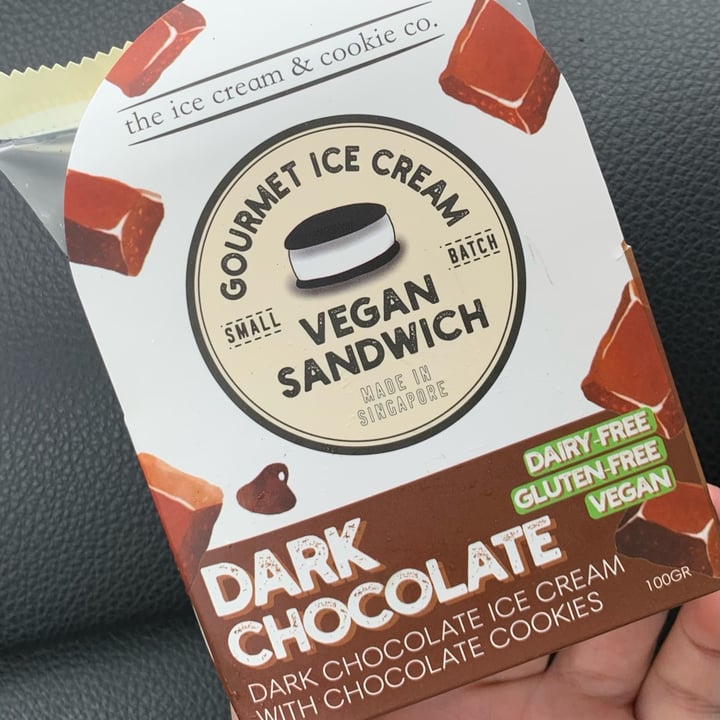 photo of The Ice Cream & Cookie Co Vegan Dark Chocolate Ice Cream Sandwich shared by @nonya on  01 Jun 2023 - review