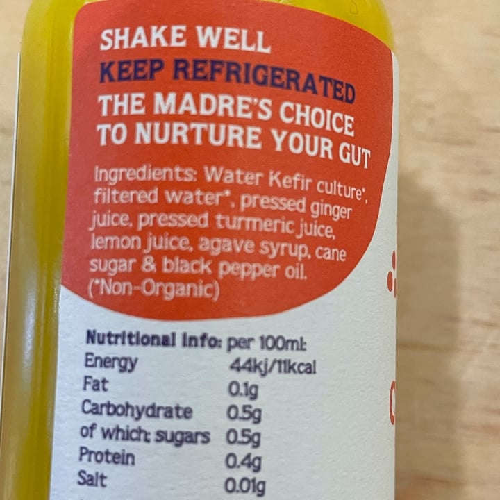 photo of Agua de Madre Culture Shot Ginger & Turmeric shared by @bryanvegan on  23 Feb 2023 - review