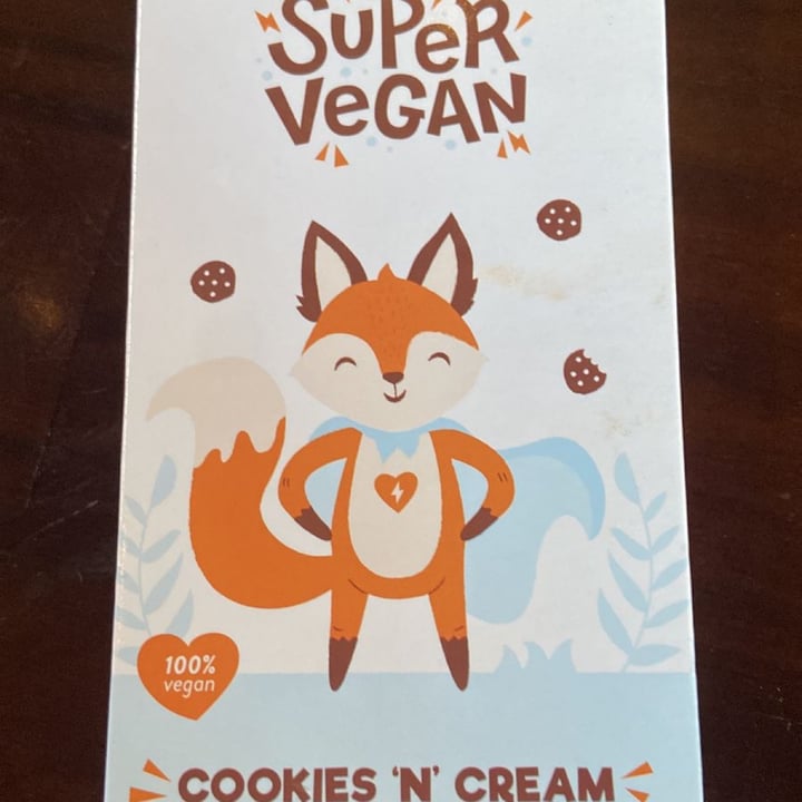 photo of Super Vegan Barra de Chocolate - Cookies 'N' Cream 95g shared by @agathalima on  27 Mar 2023 - review