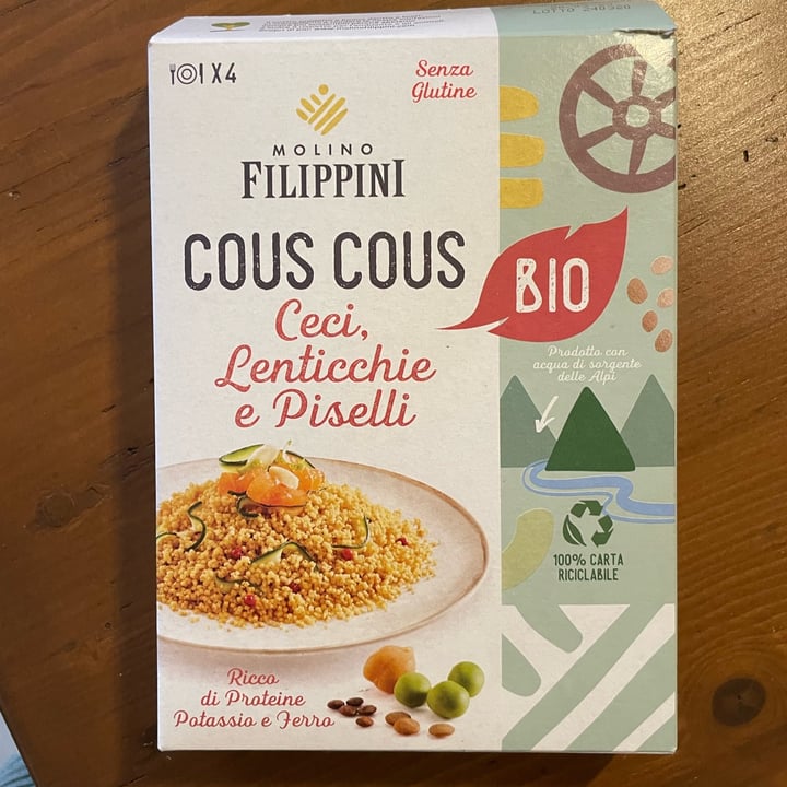 photo of Molino Filippini Cous Cous Ceci Lenticchie E Piselli shared by @gingercringe on  30 Jul 2023 - review