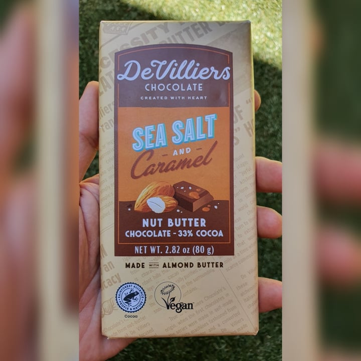 photo of De Villiers Chocolate Sea Salt and Caramel Nut Butter Chocolate shared by @humanequalshypocrite on  14 Jan 2023 - review