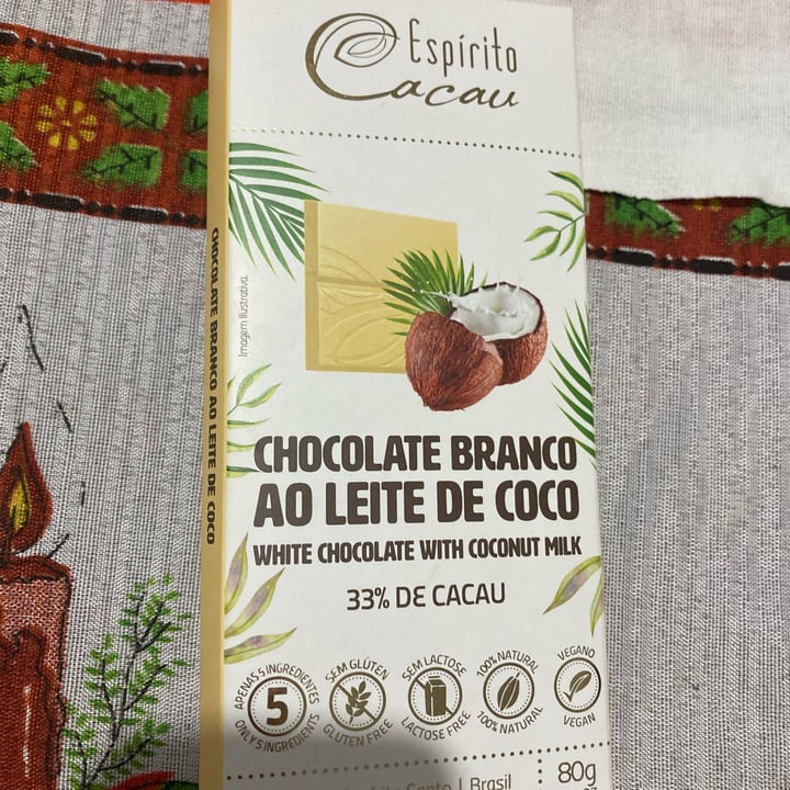 photo of Espírito Cacau Chocolate Branco ao Leite de Coco shared by @gabrielli on  25 Jul 2023 - review