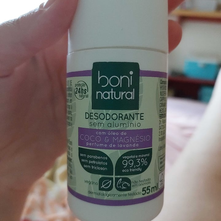 photo of Boni natural Desodorante roll on coco e magnésio perfume de lavanda shared by @naraluizadiasborges on  25 Jan 2023 - review