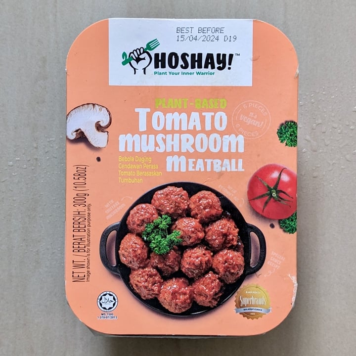 photo of Hoshay Plant-based Tomato Mushroom Meatball shared by @xinru-t on  20 Mar 2023 - review