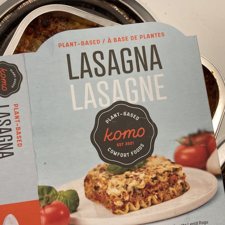 photo of Komo Plant-based Comfort Foods Lasagna shared by @cherylje on  07 Jul 2023 - review