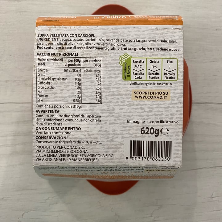 photo of Verso Natura Conad Veg Vellutata Ai Carciofi shared by @sailorcecia on  26 Jan 2023 - review